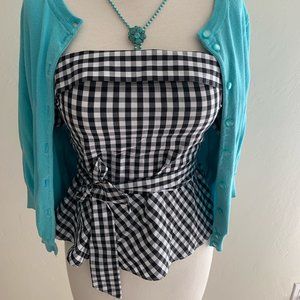 Express - Gingham Off The Shoulder top - Cute!
